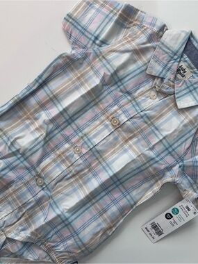 Baby B'Gosh Boy Plaid Button Front Bodysuit, 18 months